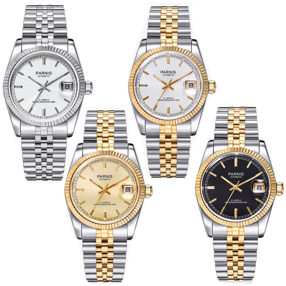 Luxury Watch On Sale - Parnis 36mm Jam Tangan Otomatis Pria