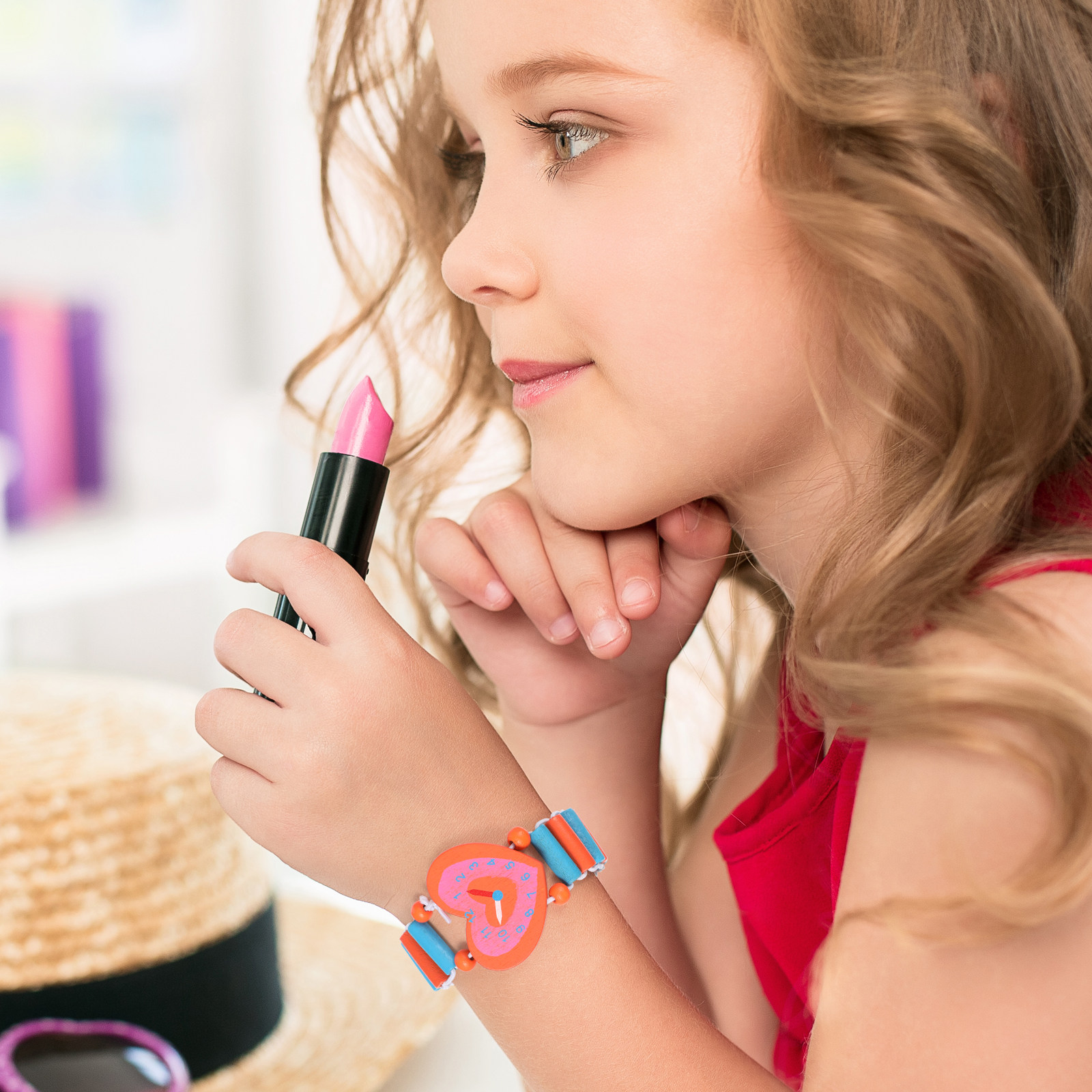 Luxury Watch White - 4 Buah Jam Tangan Anak Kayu