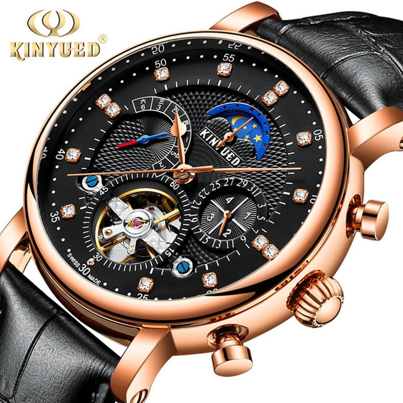 Luxury Watch On Sale - Jam tangan pria mekanis otomatis KINYUED,