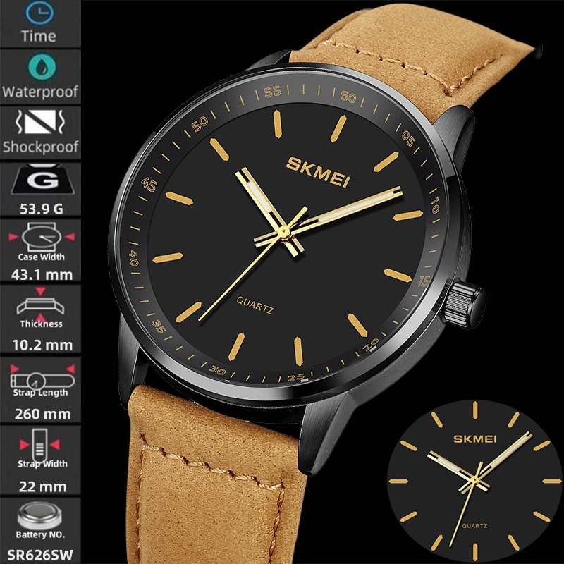 Open Heart Watch - Skmei jam tangan Quartz gaya sederhana