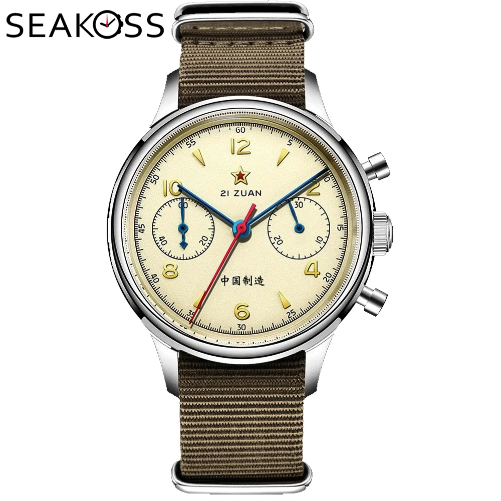 Chronograph Flyback Watch - Jam Tangan Mekanik Pria SEAKOSS 1963