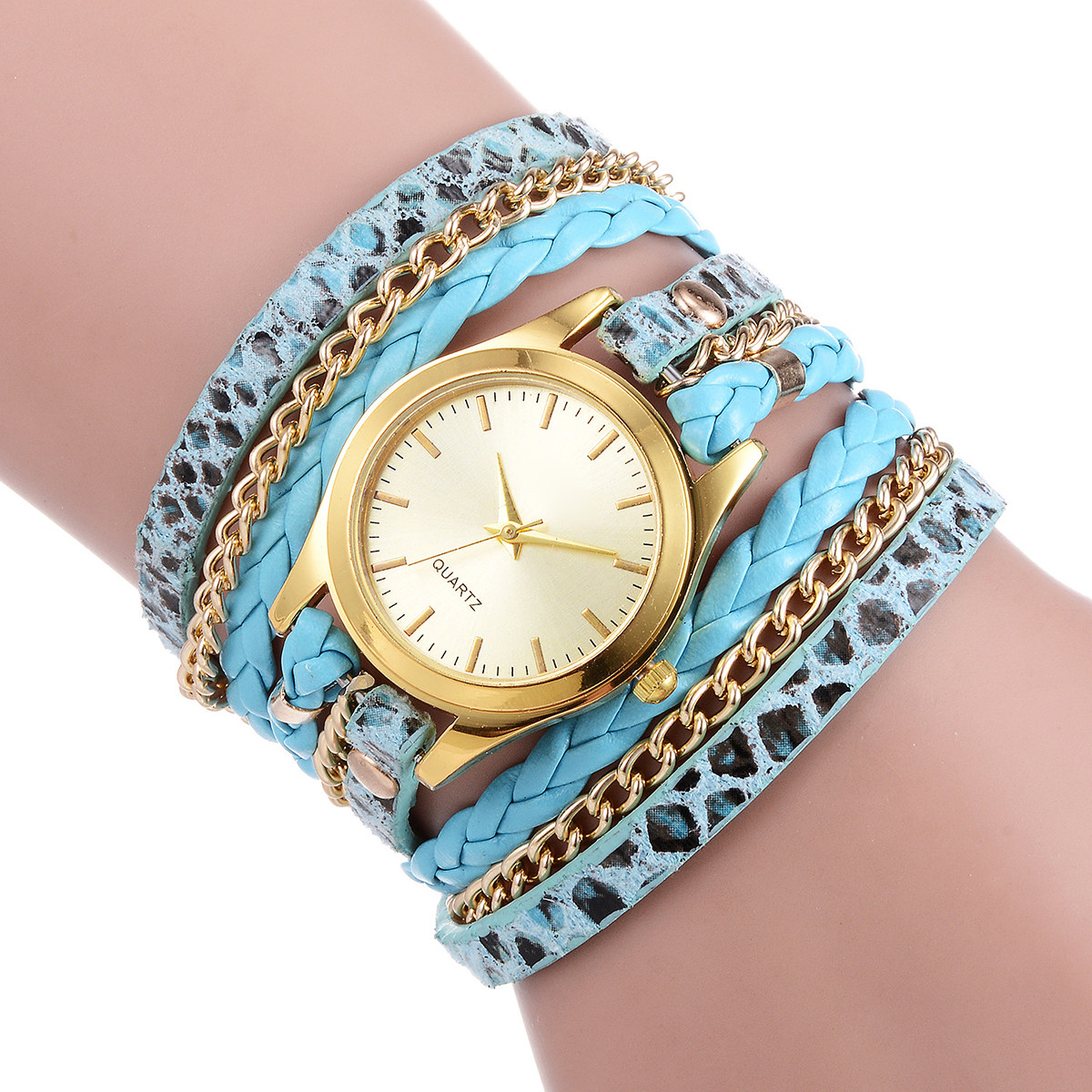 Jam Tangan Wanita Motif Leopar - Luxury Watch White ulasan dan harga