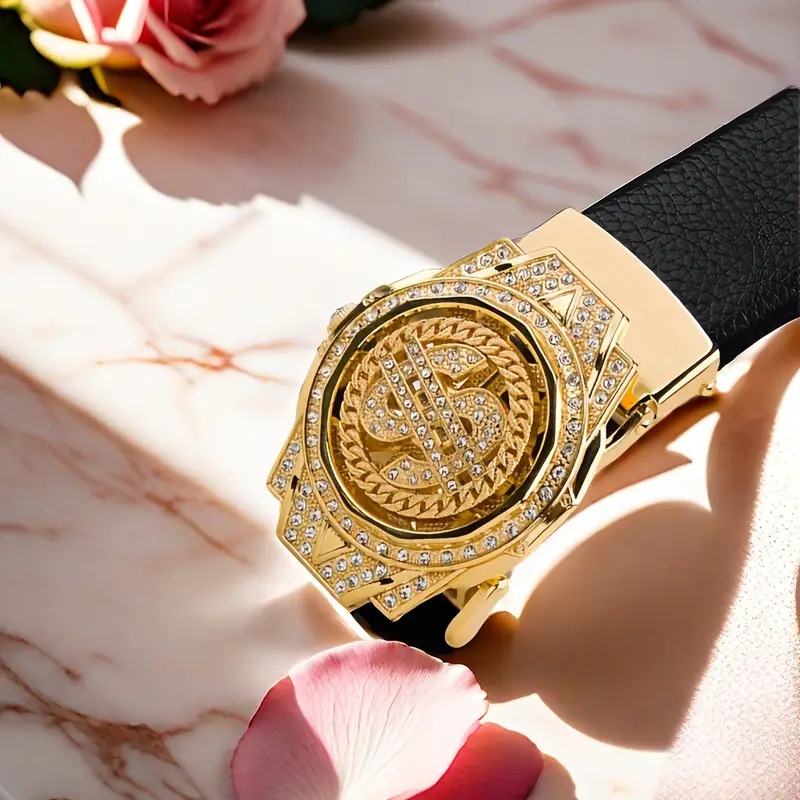 Sabuk Pria Kulit PU Coklat Ges - Luxury Watch In China ulasan dan harga