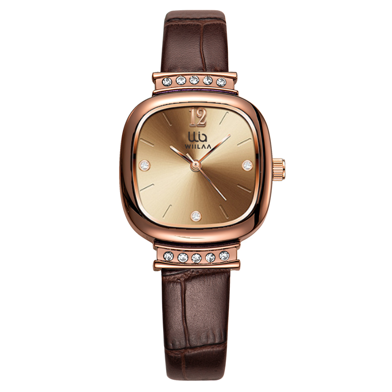Jam Tangan Wanita Rose Gold Pe - Luxury Watch Leather Strap ulasan dan harga