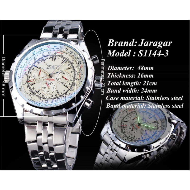 Jam Tangan Mekanik Otomatis El - Chronograph Flyback Watch ulasan dan harga