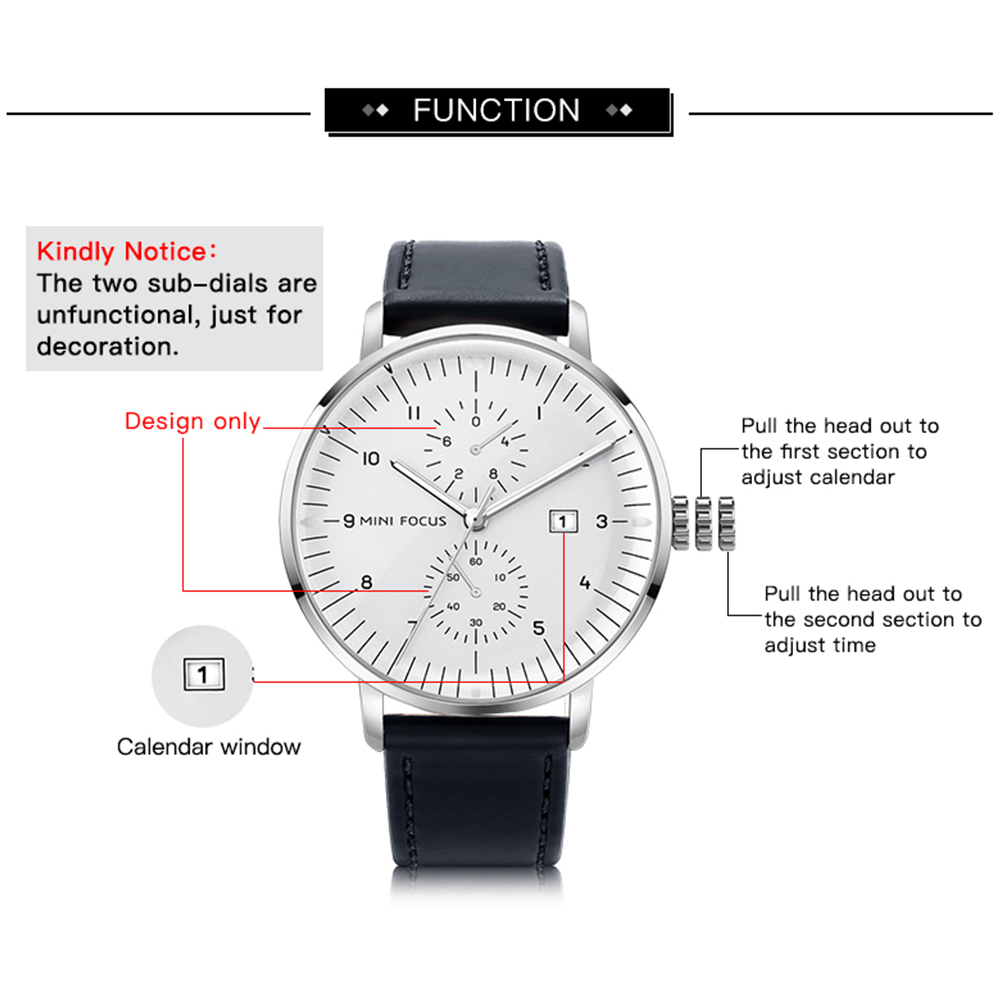 MINI FOCUS Jam Tangan Pria Kua - Luxury Watch On Sale ulasan dan harga