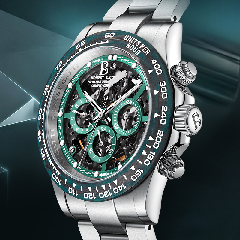 BONEST GATTI Jam Tangan Pria O - Chronograph Flyback Watch ulasan dan harga