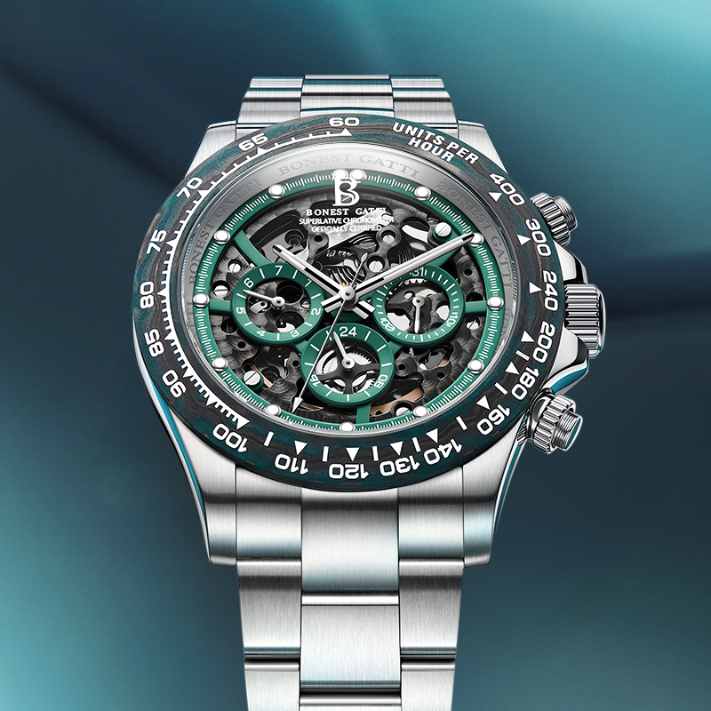 BONEST GATTI Jam Tangan Pria O - Chronograph Flyback Watch ulasan dan harga