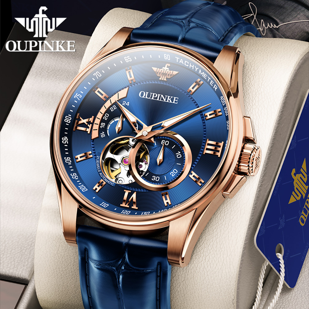 Jam Tangan Pria Otomatis OUPIN - Chronograph Flyback Watch ulasan dan harga