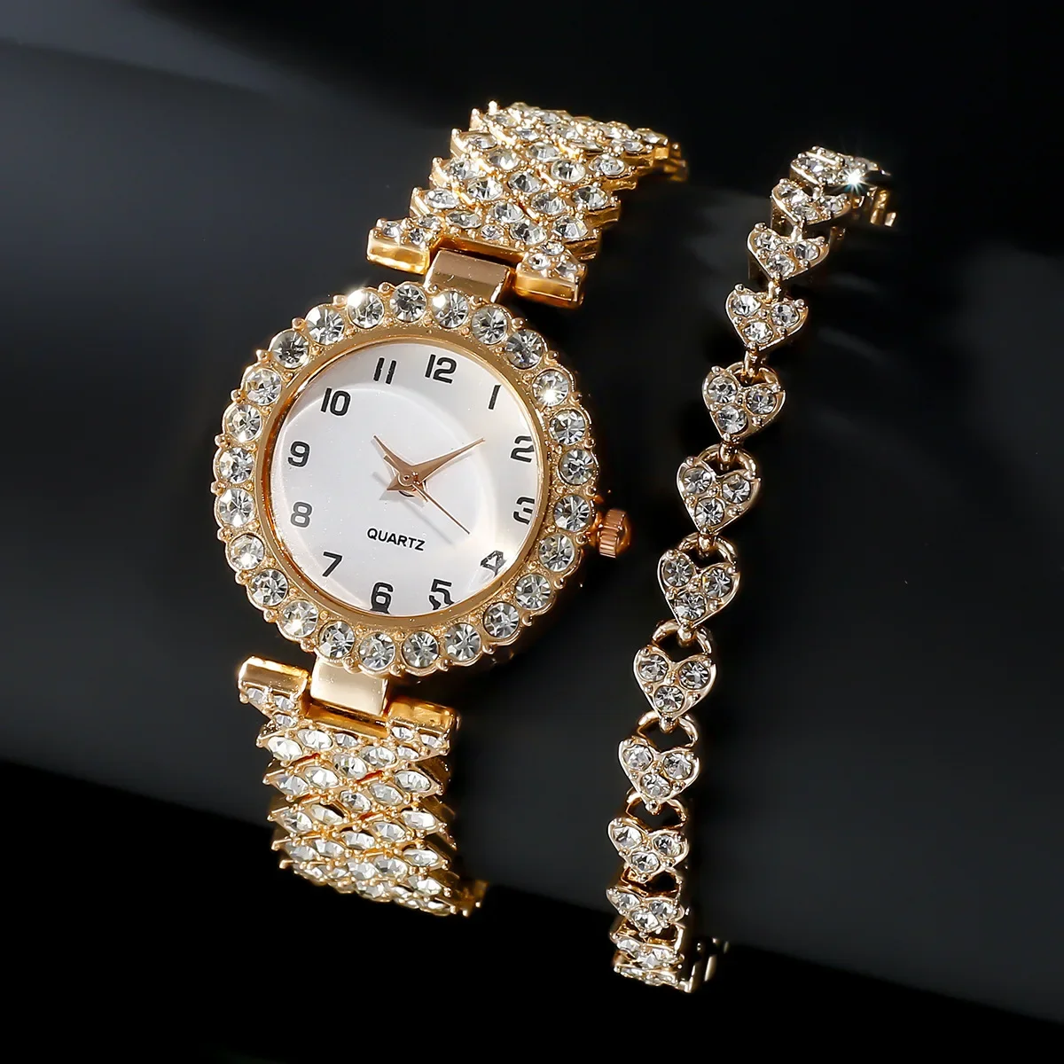 1pcs/2pcs Set Jam Tangan Wanit - Luxury Watch Lady ulasan dan harga