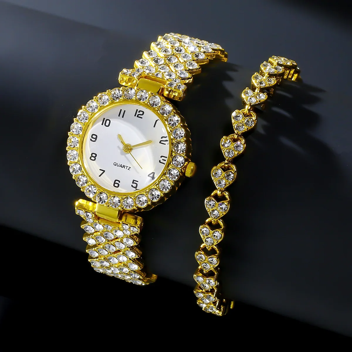 1pcs/2pcs Set Jam Tangan Wanit - Luxury Watch Lady ulasan dan harga