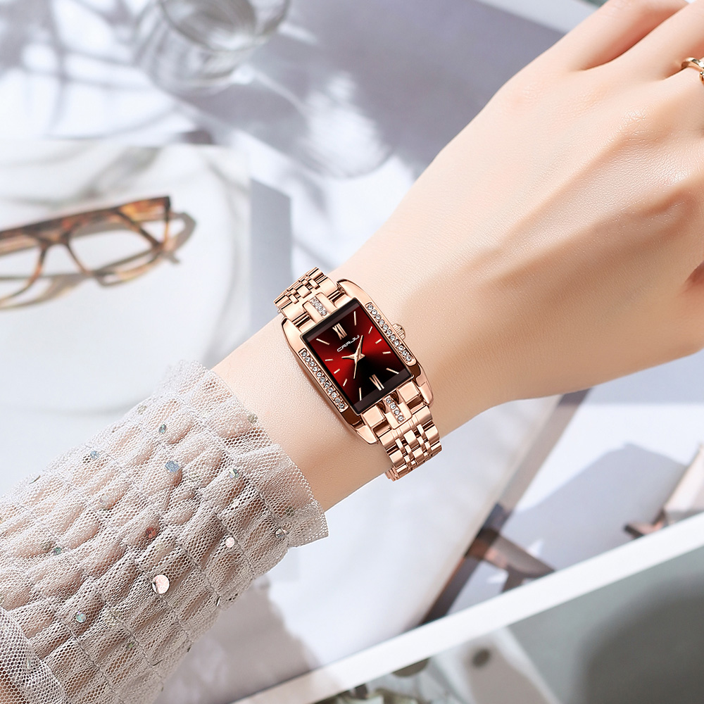 CRRJU Jam Tangan Persegi Mewah - Luxury Watch Lady ulasan dan harga