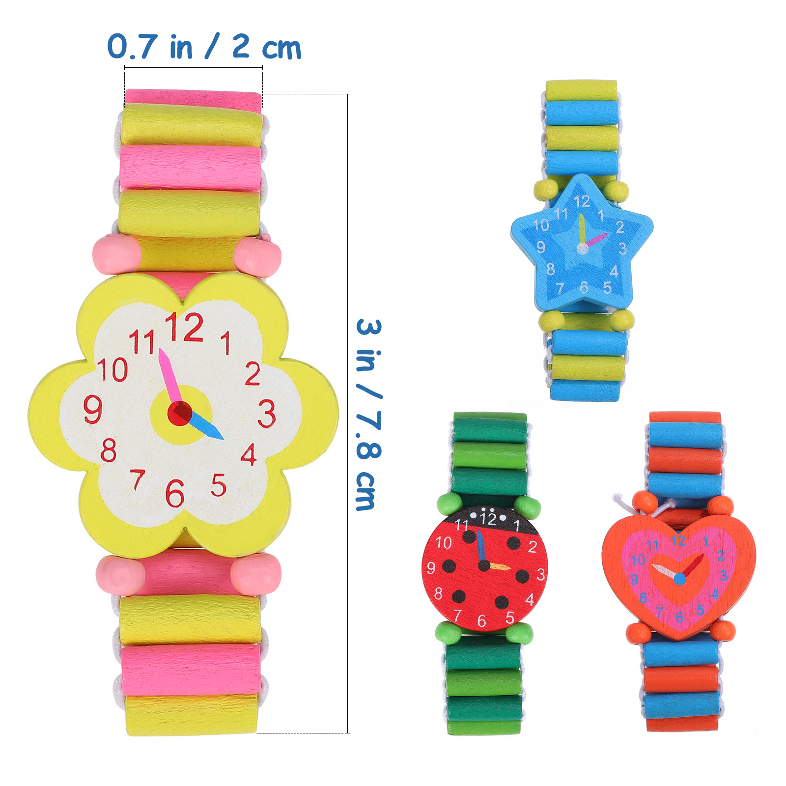 4 Buah Jam Tangan Anak Kayu Mo - Luxury Watch White ulasan dan harga