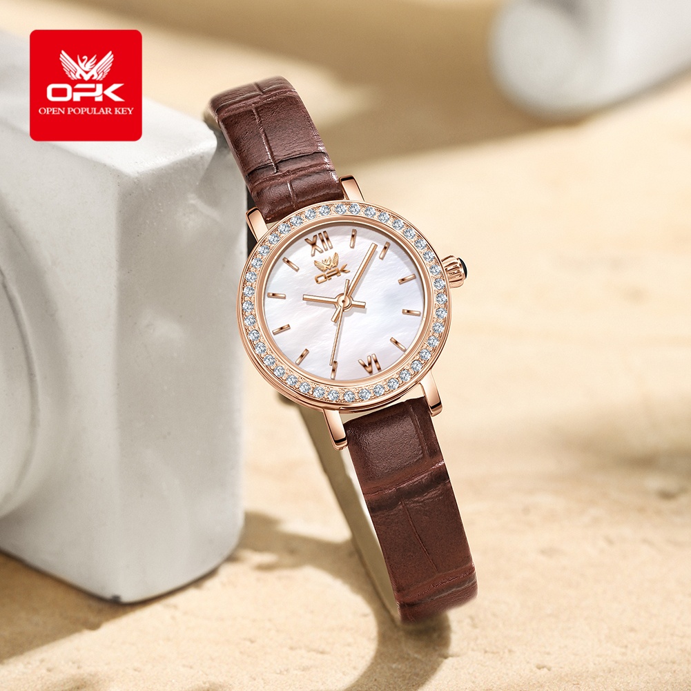 OPK 6063 Jam Tangan Mewah Ring - Luxury Watch Leather Strap ulasan dan harga
