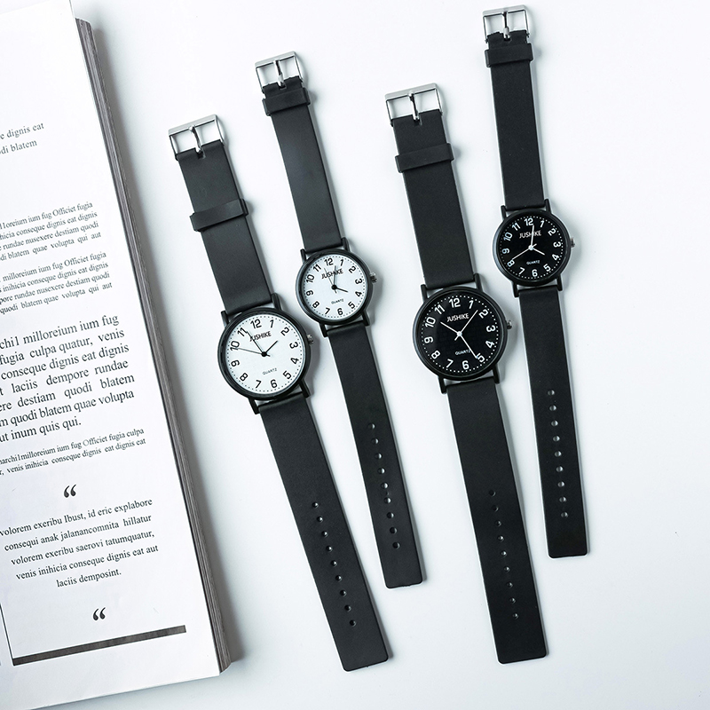 Jam Tangan Hitam Sederhana Jam - Luxury Watch Leather Strap ulasan dan harga